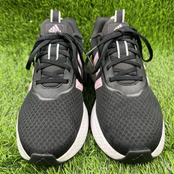 adidas Women's Black and Pink Sneakers - Picture 5 of 14